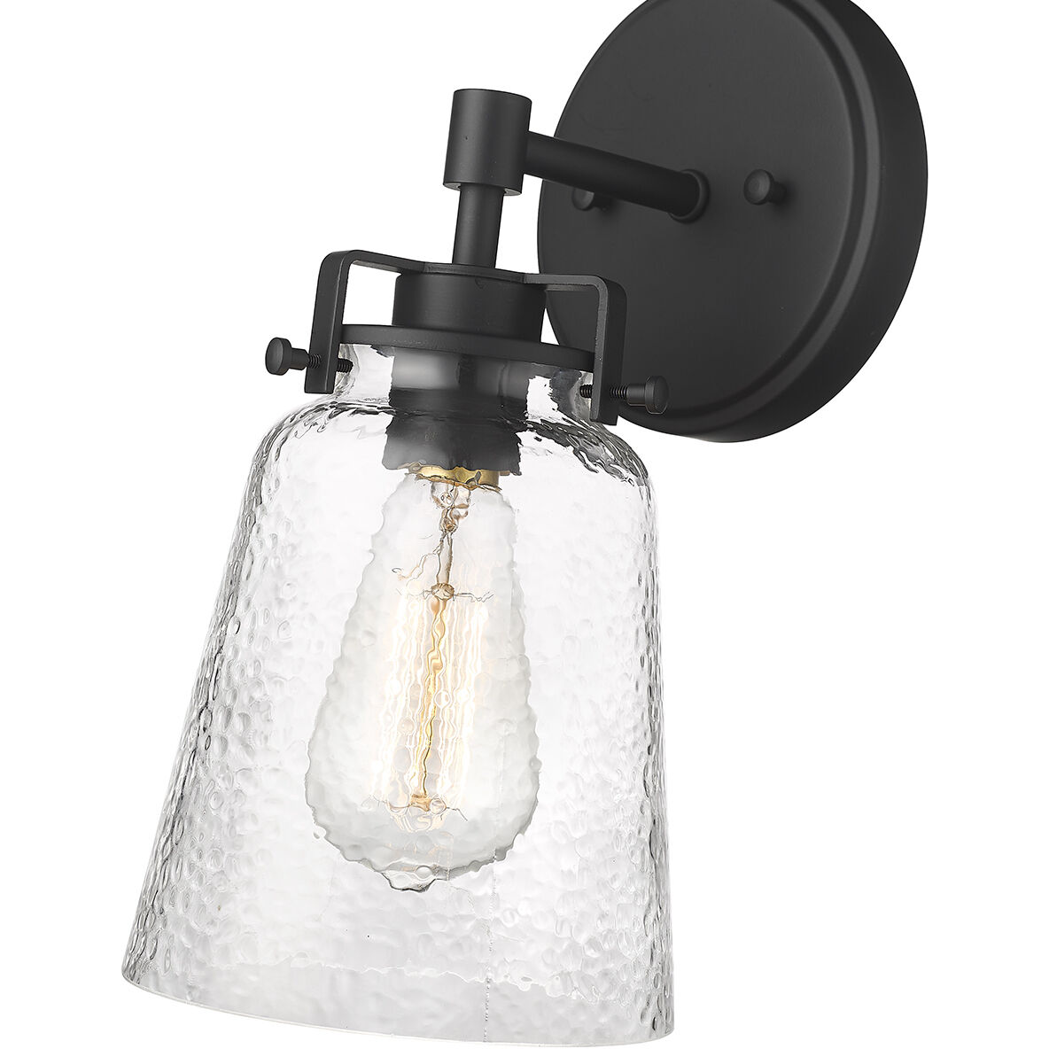 Amberose Indoor Wall Sconce Wall Light in Matte Black